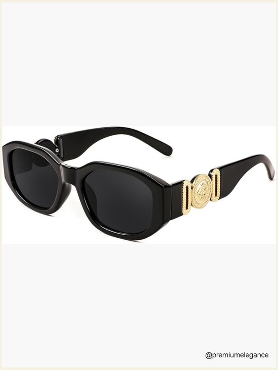 Retro 90s Rectangle Sunglasses Narrow Square Unisex UV400 main image 6